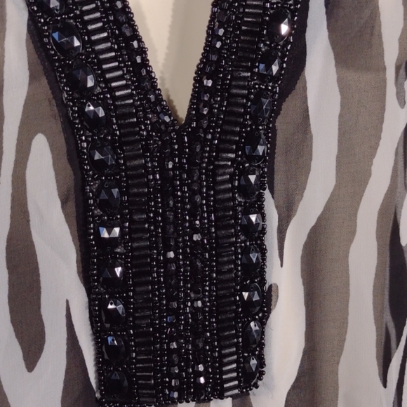 Kenneth Cole zebra with bling caftan - Picture 2 of 6